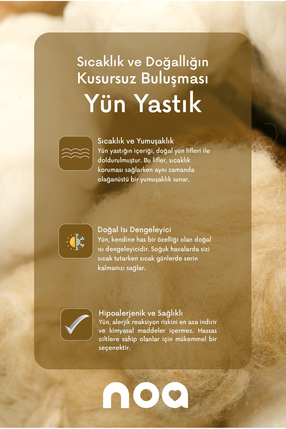 NOA Premium Yün Yastık