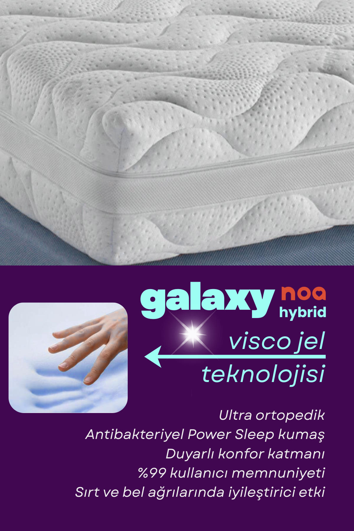 Galaxy Full Ortopedik Visco Yatak